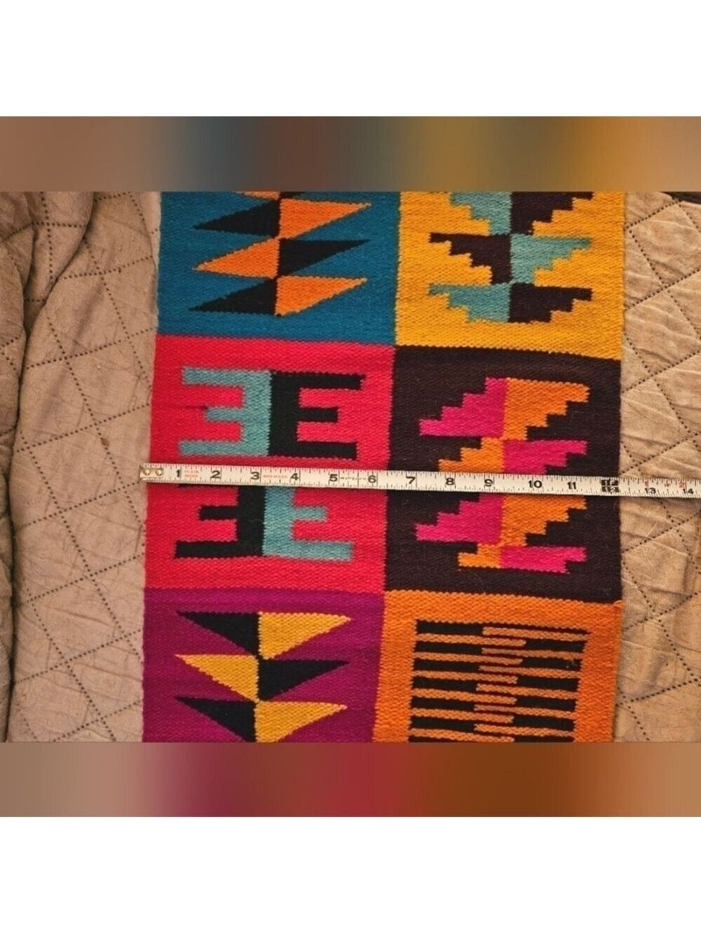 Vintage Peruvian Hand-Weaved Wool Table Runner - Picture 7 of 7